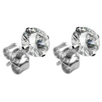 Ohrstecker Zirkonia rund aus 925 Silber für Damen