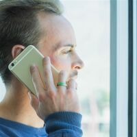 67 (21.3) Regenbogen Ring sand-gestrahlt Diamantoptik Edelstahl