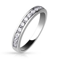 52 (16.6) Ewigkeitsring silber Damen Zirkonia Kristall Ring Eternity