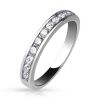 52 (16.6) Ewigkeitsring silber Damen Zirkonia Kristall Ring Eternity Halbkreis