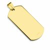 Gold - Anhänger Dog Tag aus Edelstahl Unisex