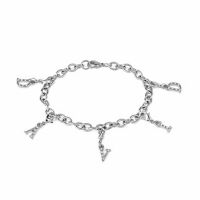B - Anhänger Buchstaben Silber aus Edelstahl Unisex