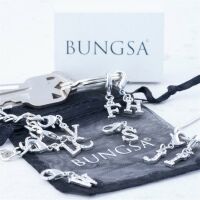 J - Anhänger Buchstaben Silber aus Messing Unisex