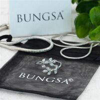 Klar (CC) - Blätter Kristall Zehring silber Zirkonia Damen