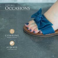 Klar (CC) - Blätter Kristall Zehring silber Zirkonia Damen