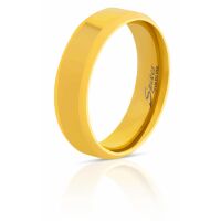 Ring abgerundete Kanten Gold aus Edelstahl Unisex