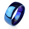 Ring klassisch Blau aus Edelstahl Unisex