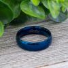 Ring klassisch Blau aus Edelstahl Unisex