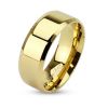 52 (16.6) Ring abgerundete Kanten Gold aus Edelstahl Unisex