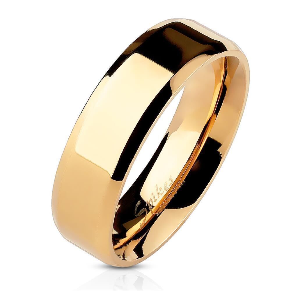 57 (18.1)Rosegold aus Edelstahl Ring mit abgerundeten Kanten für Damen & Herren 49-70