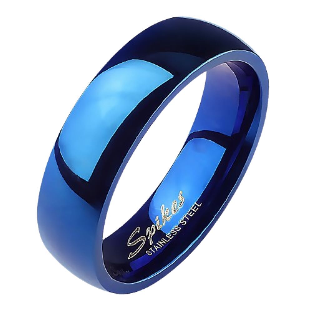 57 (18.1)Blauer Ring aus Edelstahl klassisch für Damen & Herren 49-70 57 (18.1)