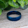 57 (18.1)Blauer Ring aus Edelstahl klassisch für Damen & Herren 49-70 57 (18.1)
