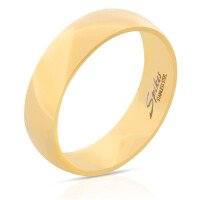 54 (17.2) Ring klassisch Gold aus Edelstahl Unisex