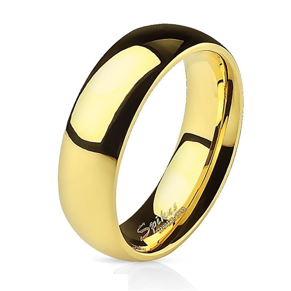 60 (19.1) Ring klassisch Gold aus Edelstahl Unisex