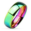 60 (19.1) Ring Regenbogen Bunt aus Edelstahl Unisex