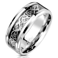 62 (19.7) Ring keltisches Tribal Silber aus Edelstahl Unisex