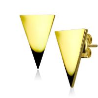 Ohrstecker Dreieck gold aus Edelstahl für Damen