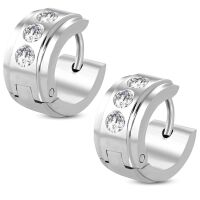 Creolen klaren Kristallen & abgesetzten Rändern...