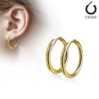 Creolen klassisch Gold aus Edelstahl Unisex