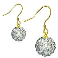 Ohrhänger Discokugel Gold aus Edelstahl Damen