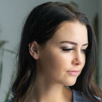 Ohrklemme Blume silber aus Messing für Damen