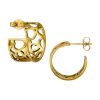 Halbcreolen Cut Out Herzen gold aus Edelstahl Damen