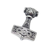 Anhänger Thors Hammer massiv Silber aus Edelstahl...