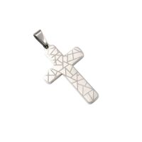 Anhänger Kreuz geometrisches Muster Silber aus...