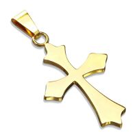 Anhänger Keltenkreuz Gold aus Edelstahl Unisex