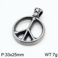 Anhänger Peace Zeichen silberfarben aus Edelstahl Unisex