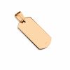 Anhänger kleines Dog Tag Rosegold aus Edelstahl Unisex