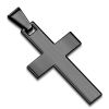 Anh&auml;nger Kreuz schwarz aus Edelstahl Unisex
