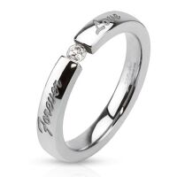 Ring Forever Love Silber aus Edelstahl Unisex