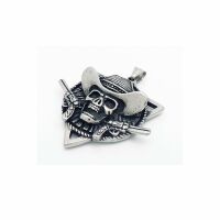 Anh&auml;nger Cowboy Skull Silber aus Edelstahl Unisex