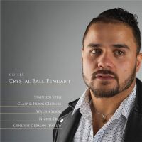 Caramellfarbener Kristall - Kette Ferido Kristallkugel Silber