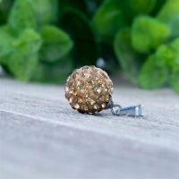 Caramellfarbener Kristall - Kette Ferido Kristallkugel Silber