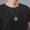 Limettengelber Kristall - Kette Ferido Kristallkugel Silber aus Edelstahl Unisex