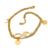 Bettelarmband Infinity und Herzschloss gold aus Edelstahl Damen