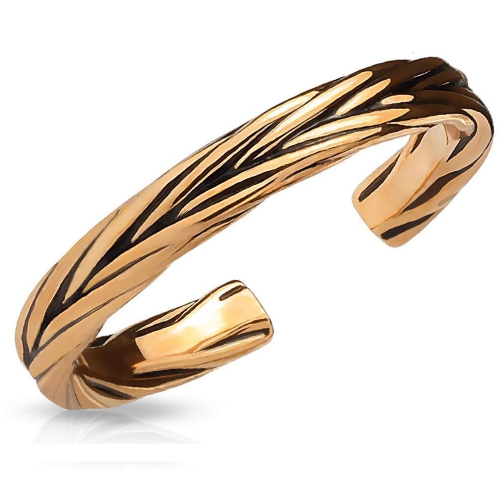 Rosegold - Toe Ring verziert f&uuml;r Damen ~IN 3 FARBEN W&Auml;HLBAR~ silber gold ros&eacute; (Zehring Fussschmuck Fussring Toe-Ring Nail Ring Nagelring biegbar verstellbar)