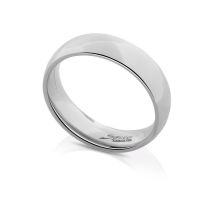 52 (16.6) Ring hochglanzpoliert Silber aus Edelstahl Unisex