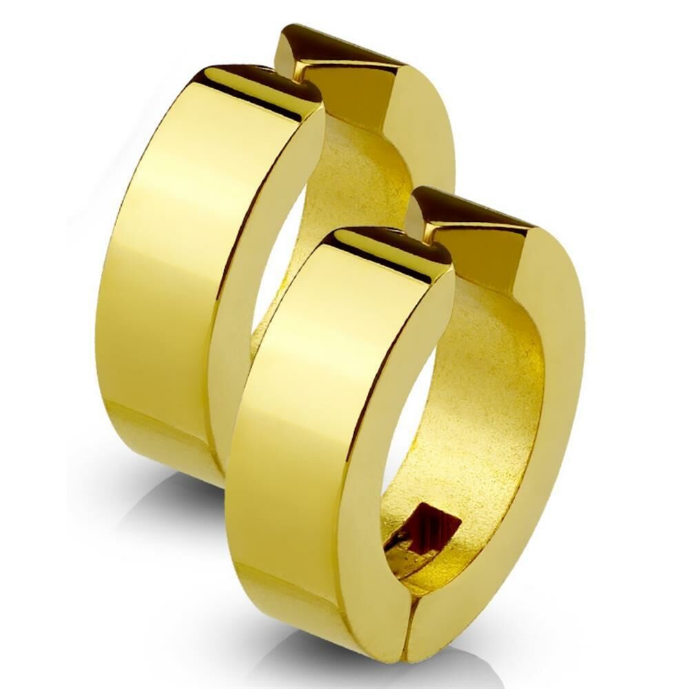 Gold - Creolen klassisch aus Edelstahl Unisex