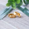 Gold - Creolen 4mm aus Edelstahl Unisex