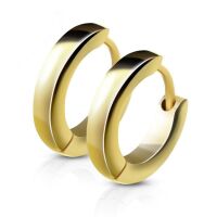Gold - Creolen schmal aus Edelstahl Damen