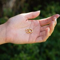 Gold - Creolen schmal aus Edelstahl Damen