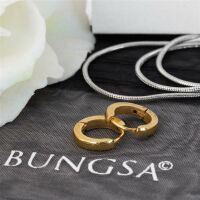 Gold - Creolen schmal aus Edelstahl Damen