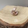 Rosegold - Creolen sand-gestrahlt 4mm aus Edelstahl Damen