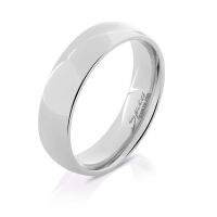 62 (19.7) Ring hochglanzpoliert Silber aus Edelstahl Unisex