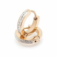 Rosegold - Creolen oval aus Edelstahl Damen