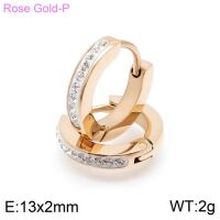 Rosegold - Creolen oval aus Edelstahl Damen