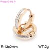 Rosegold - Creolen oval aus Edelstahl Damen